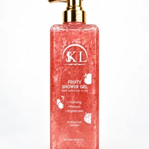 SKL Fruity Shower Gel Peach 500ml with exfoliating scrub