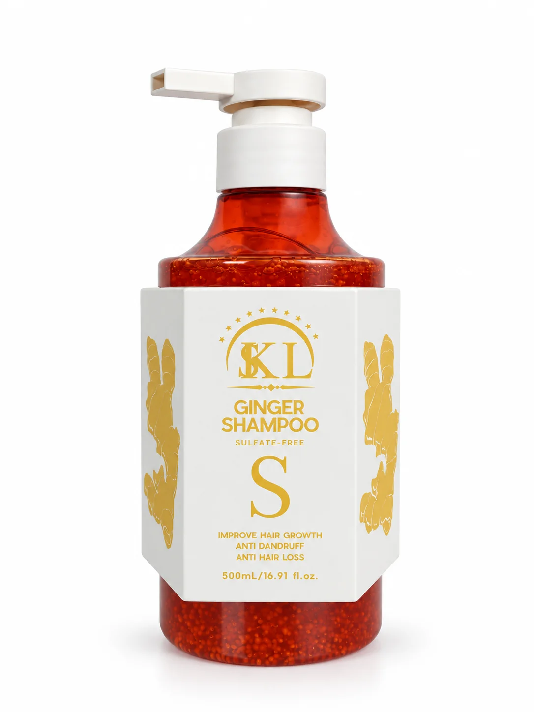 SKL Ginger Shampoo 500ml sulfate-free pump bottle