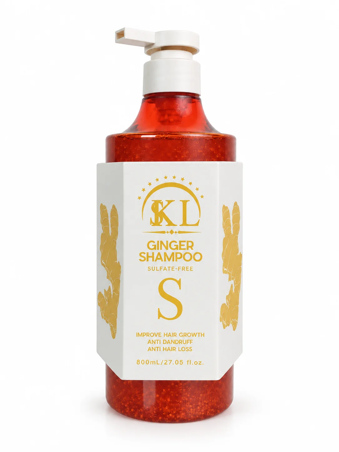 SKL Ginger Shampoo 800ml sulfate-free pump bottle