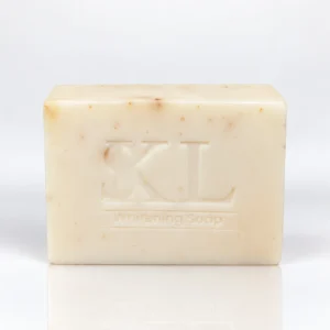 SKL Glutathione Whitening Soap bar with embossed SKL logo