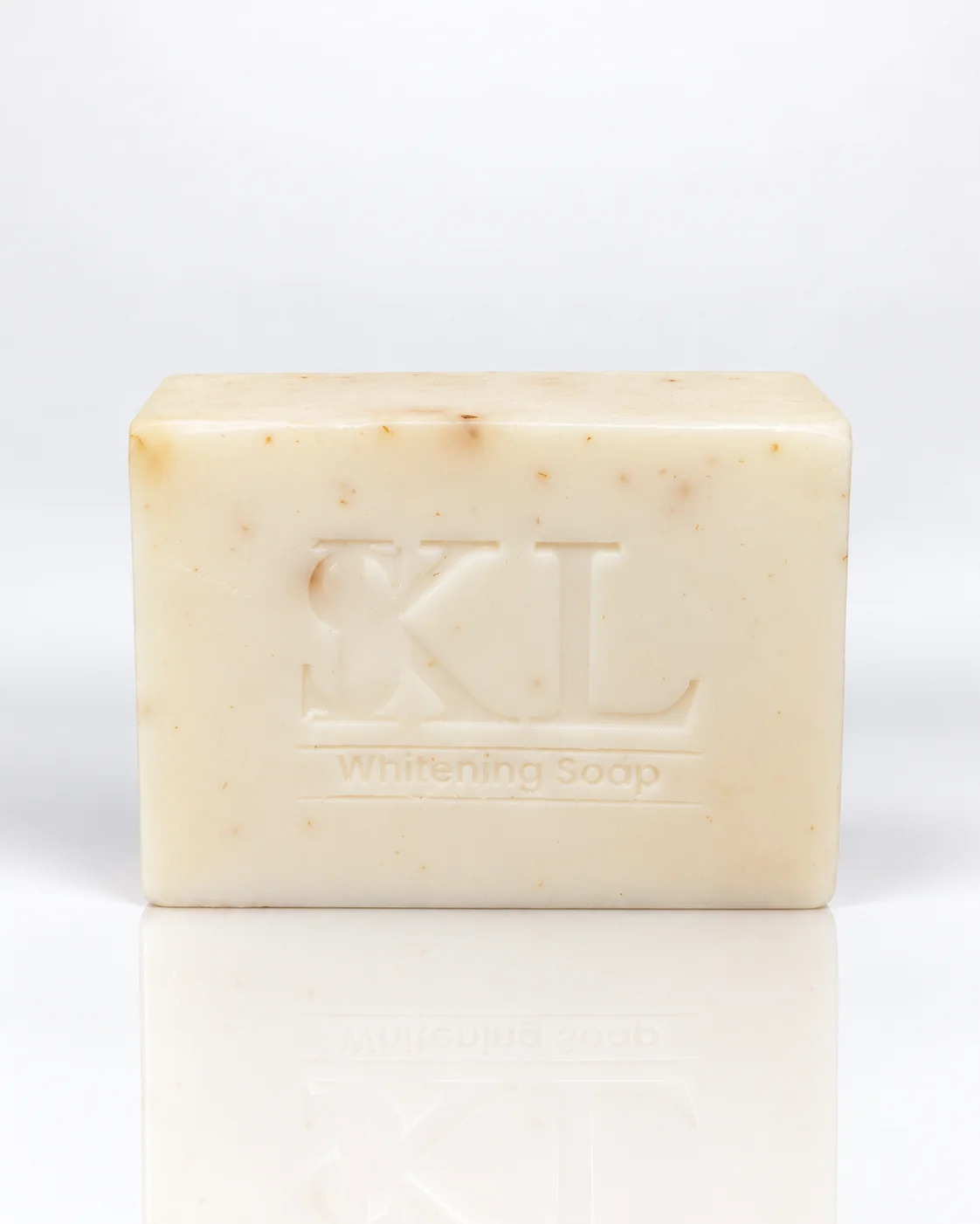 SKL Glutathione Whitening Soap bar with embossed SKL logo